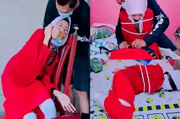 Ukhti ABG SMP Hijab Diikat BDSM Liar poster